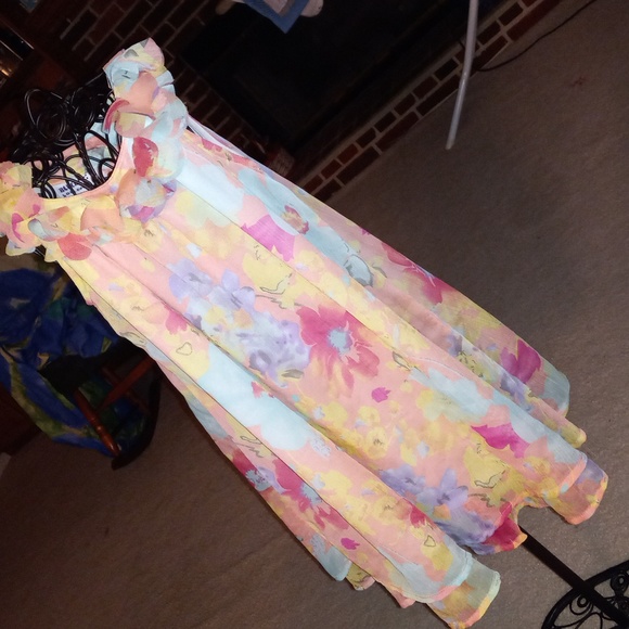 BLUEBERi BLVD. Chiffon Dress, 6, CAN BE $13. w/$4.99 shipping! - Picture 2 of 10